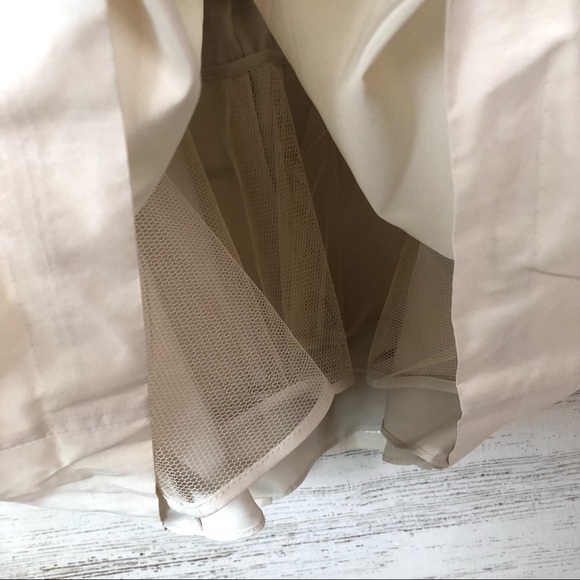 BCBGMAXAZARIA One Shoulder Black Cream Taffeta Tulle Mini Cocktail Dress 4 - Picture 9 of 10